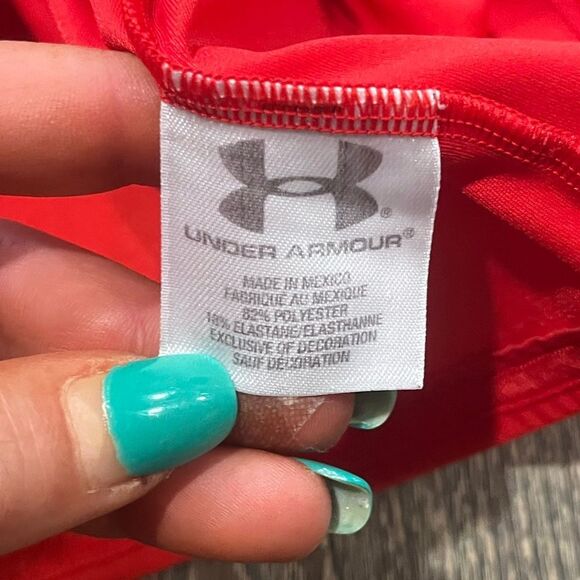 Under Armour Mens HeatGear OG Compression Short Sleeve Top Crewneck Red Size L - Picture 4 of 6